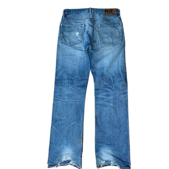 Vintage RRL Japanese Selvedge Denim Hillside Patchwork Straight Leg Jeans 29x32 - Picture 5 of 16